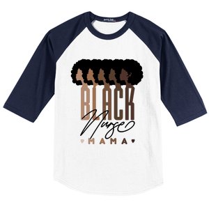 Black Nurse Mama Black History Month Baseball Sleeve Shirt