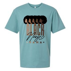 Black Nurse Mama Black History Month Sueded Cloud Jersey T-Shirt