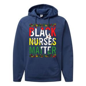 Black Nurses Matter Melanin Nurse Black History Month Black Pride Performance Fleece Hoodie