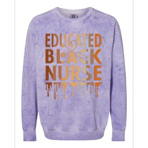 Black Nurse Melanin Nurse Educated Black History Month Nurse Colorblast Crewneck Sweatshirt