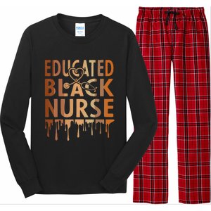 Black Nurse Melanin Nurse Educated Black History Month Nurse Long Sleeve Pajama Set