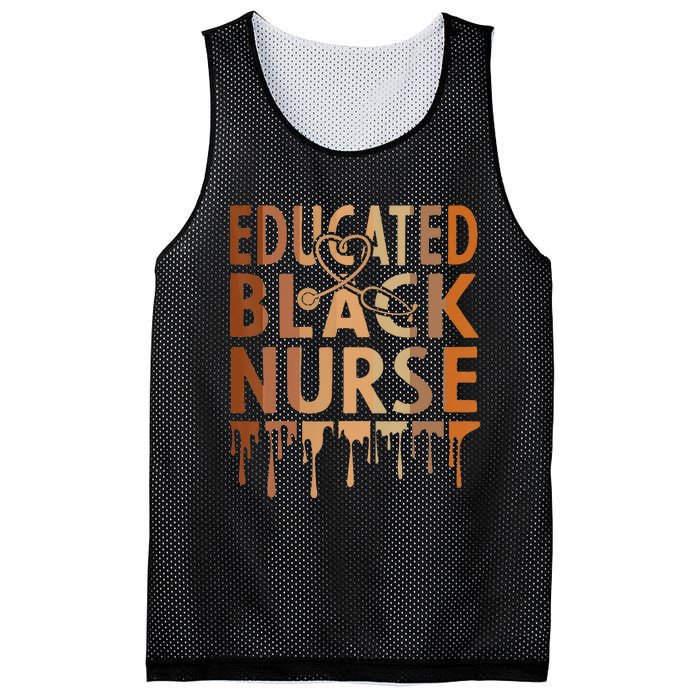 Black Nurse Melanin Nurse Educated Black History Month Nurse Mesh Reversible Basketball Jersey Tank