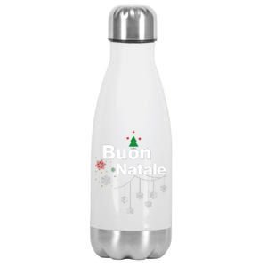 Buon Natale May Your Holidays Be Merry And Bright Italian Stainless Steel Insulated Water Bottle