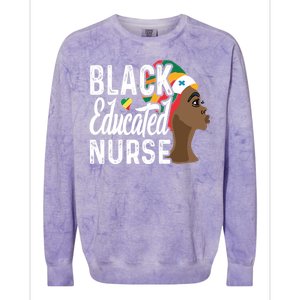 Black Nurse Melanin Nurse Educated Black History Month Nurse Colorblast Crewneck Sweatshirt