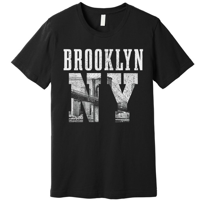 Brooklyn Ny Nyc New York City Vintage Usa America Premium T-Shirt