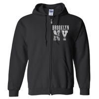 Brooklyn Ny Nyc New York City Vintage Usa America Full Zip Hoodie