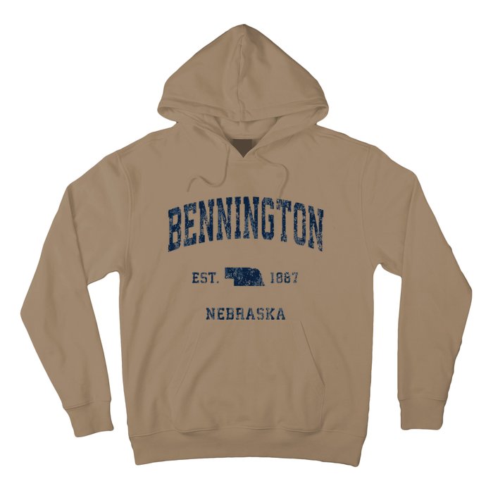 Bennington Nebraska Ne Vintage Athletic Sports Hoodie