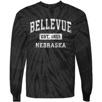 Bellevue Nebraska Ne Vintage Established Sports Tie-Dye Long Sleeve Shirt