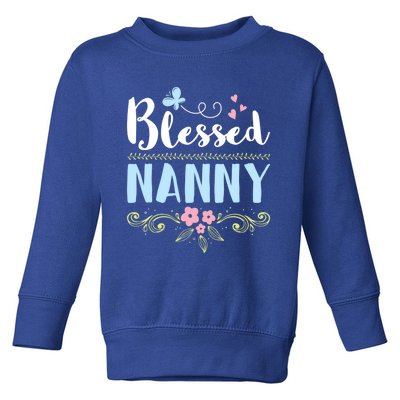 Blessed Nanny Nannies Sitter Gift Toddler Sweatshirt