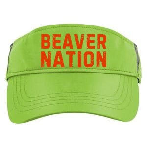 Beaver Nation Orange Distressed Font Adult Drive Performance Visor