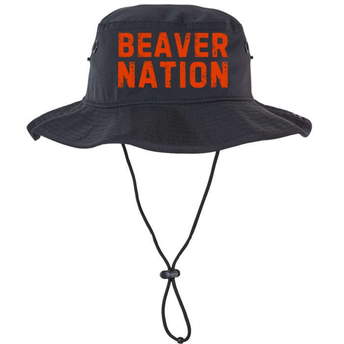 Beaver Nation Orange Distressed Font Legacy Cool Fit Booney Bucket Hat