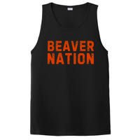 Beaver Nation Orange Distressed Font PosiCharge Competitor Tank