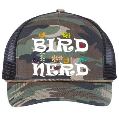 Bird Nerd Ornithology Science Birds Spicies Birdwatching Retro Rope Trucker Hat Cap