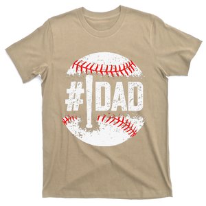 Baseball Number One Daddy Son Baseball Fathers Day T-Shirt