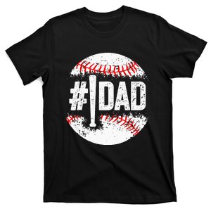 Baseball Number One Daddy Son Baseball Fathers Day T-Shirt