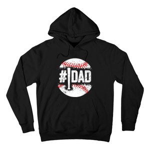 Baseball Number One Daddy Son Baseball Father's Day Hoodie