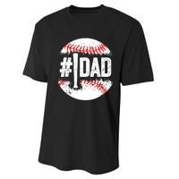 Baseball Number One Daddy Son Baseball Father's Day Performance Sprint T-Shirt