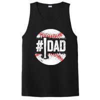 Baseball Number One Daddy Son Baseball Father's Day PosiCharge Competitor Tank