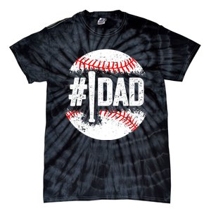 Baseball Number One Daddy Son Baseball Father's Day Tie-Dye T-Shirt