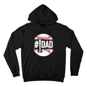 Baseball Number One Daddy Son Baseball Father's Day Tall Hoodie