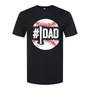 Baseball Number One Daddy Son Baseball Father's Day Softstyle CVC T-Shirt