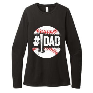 Baseball Number One Daddy Son Baseball Father's Day Womens CVC Long Sleeve Shirt