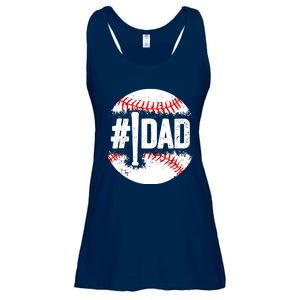 Baseball Number One Daddy Son Baseball Father's Day Ladies Essential Flowy Tank