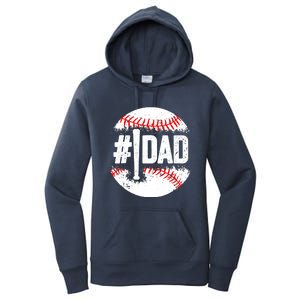 Baseball Number One Daddy Son Baseball Father's Day Women's Pullover Hoodie