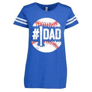 Baseball Number One Daddy Son Baseball Father's Day Enza Ladies Jersey Football T-Shirt