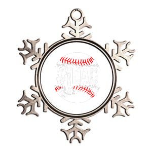 Baseball Number One Daddy Son Baseball Father's Day Metallic Star Ornament