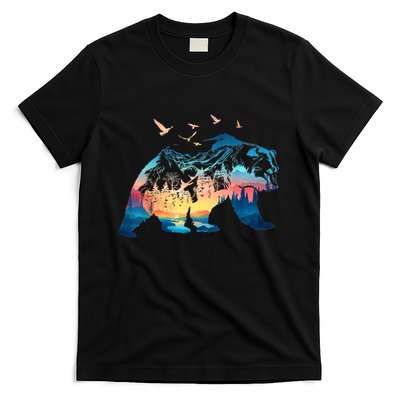 Bear Nature Outdoor Mountains Forest Trees Bear Wildlife T-Shirt