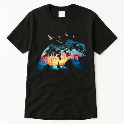 Bear Nature Outdoor Mountains Forest Trees Bear Wildlife Tall T-Shirt