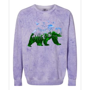 Bear Nature Outdoor Mountains Forest Trees Bear Wildlife Colorblast Crewneck Sweatshirt