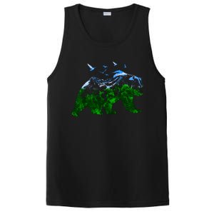 Bear Nature Outdoor Mountains Forest Trees Bear Wildlife PosiCharge Competitor Tank