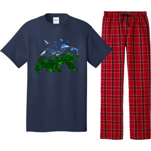 Bear Nature Outdoor Mountains Forest Trees Bear Wildlife Pajama Set