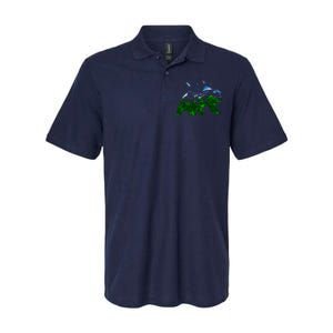 Bear Nature Outdoor Mountains Forest Trees Bear Wildlife Softstyle Adult Sport Polo