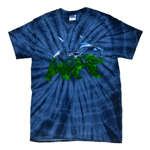 Bear Nature Outdoor Mountains Forest Trees Bear Wildlife Tie-Dye T-Shirt