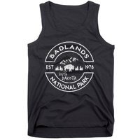 Badlands National Park Retro Hiking Vintage South Dakota Tank Top