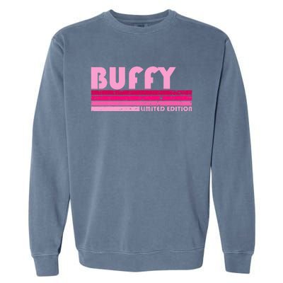 BUFFY Name Personalized Retro Vintage 80s 90s Birthday Garment-Dyed Sweatshirt