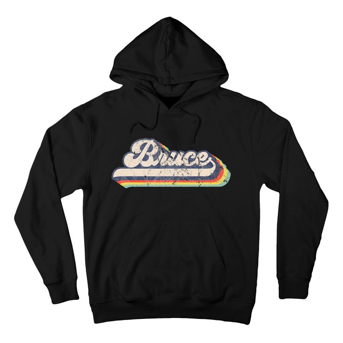 Bruce Name Personalized Vintage Retro Hoodie