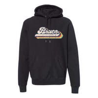 Bruce Name Personalized Vintage Retro Premium Hoodie