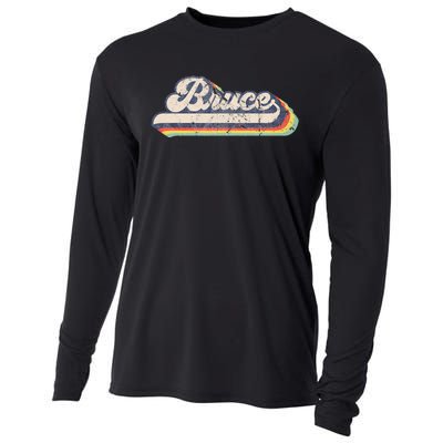 Bruce Name Personalized Vintage Retro Cooling Performance Long Sleeve Crew