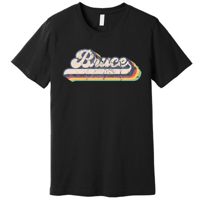 Bruce Name Personalized Vintage Retro Premium T-Shirt