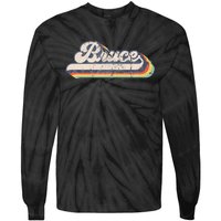 Bruce Name Personalized Vintage Retro Tie-Dye Long Sleeve Shirt