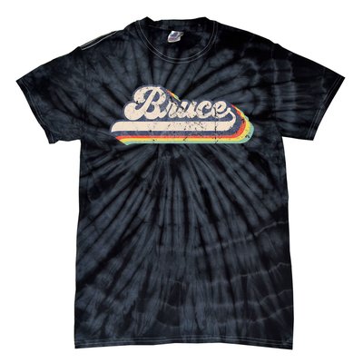 Bruce Name Personalized Vintage Retro Tie-Dye T-Shirt