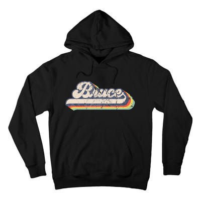 Bruce Name Personalized Vintage Retro Tall Hoodie