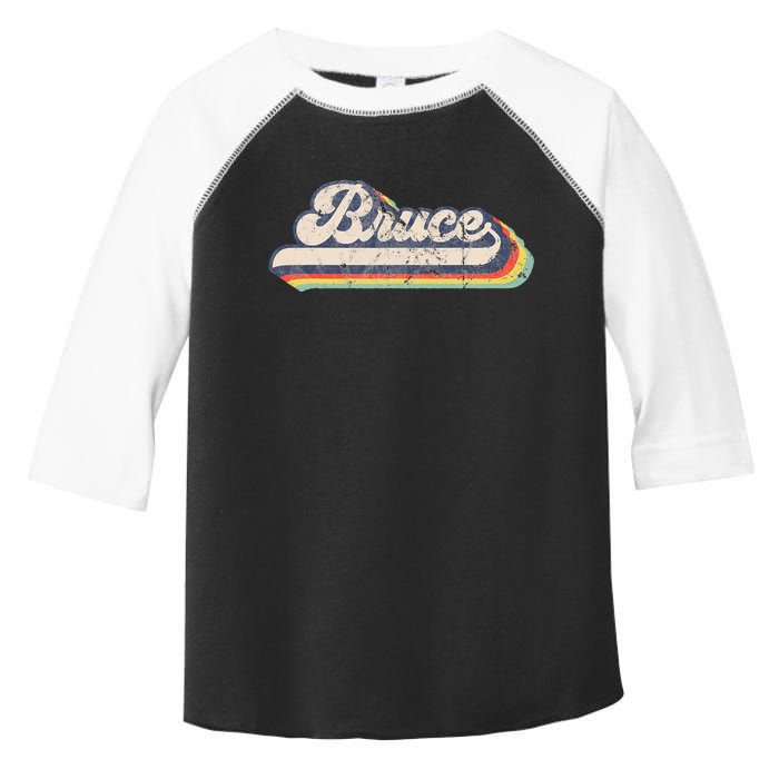 Bruce Name Personalized Vintage Retro Toddler Fine Jersey T-Shirt