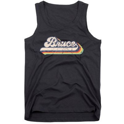 Bruce Name Personalized Vintage Retro Tank Top