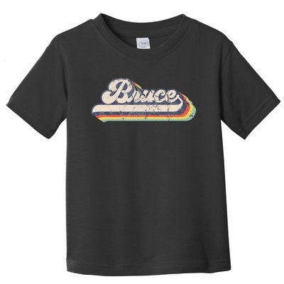 Bruce Name Personalized Vintage Retro Toddler T-Shirt