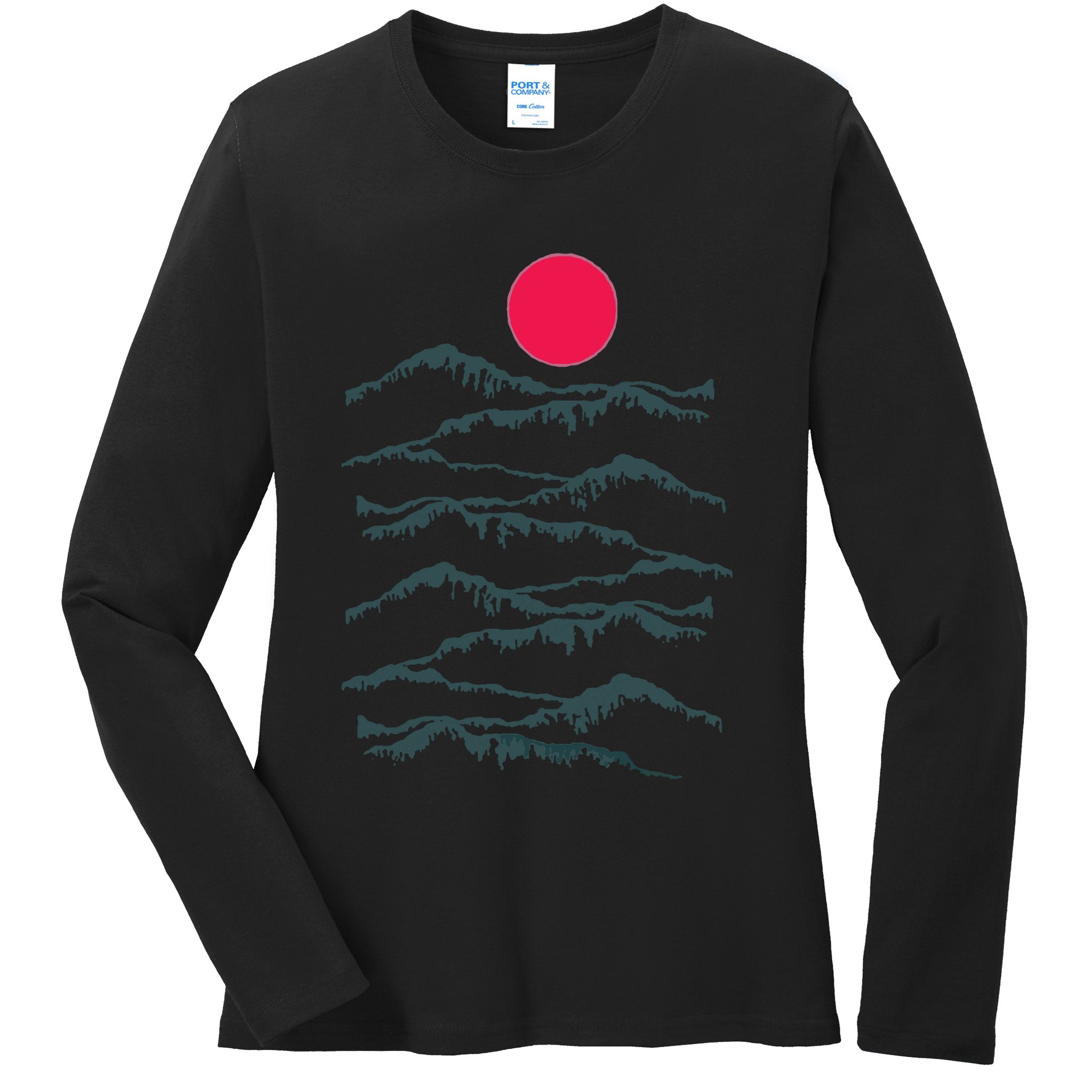 Badlands National Park Southwest Desert Western Sunset Mountains Ladies Long Sleeve Shirt